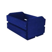 Caixote de Madeira Azul 11,5x8,5x6,5cm - 01 Unidade - Rizzo