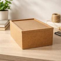 Caixote De Madeira Mdf - Com Puxador Invisivel
