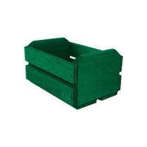 Caixote de Madeira Verde 11,5x8,5x6,5cm - 01 Unidade - Rizzo - RIZZO DISTRIBUIDORA DE EMBALAGENS