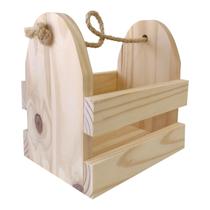 Caixote Engradado em Madeira de Pinus para Bebidas - 6 Garrafas Long Neck Caixote Engradado em Madeira de Pinus para Bebidas - 6 Garrafas Long Neck