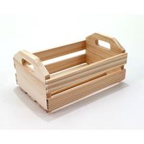 Caixote P em Madeira Pinus Organização Criativa para Festas, Decoração e Variedades