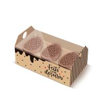 Caixote para 3 Meios-ovos 50 g - Tanta Doçura - 6 Unidades - Cromus - Rizzo Caixote para 3 Meios-ovos 50 g - Tanta Doçura - 6 Unidades - Cromus - Rizzo