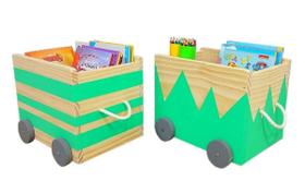 Caixotes Baú Toy Box Organizador De Brinquedos Montessoriano - Curumim Kids Room