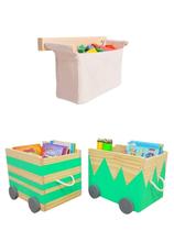 Caixotes Baú Toy Box+Organizador De Parede Guarda Brinquedos - Curumim Kids Room