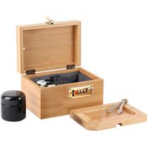 Caja de Almacenamiento OZCHIN de Bambú 17x12x10 cm con Cerradura