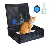 Caja de Arena Plegable Grande para Gatos Luxtude, Impermeable y Portátil