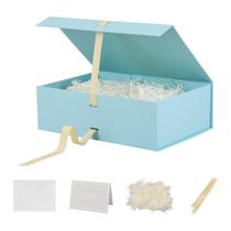 Caja de Regalo BoxSkivra Grande Azul con Cinta 33x23x10 cm Paquete de 5 Caja de Regalo BoxSkivra Grande Azul con Cinta 33x23x10 cm Paquete de 5
