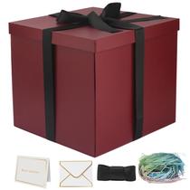 Caja de Regalo YINUOYOUJIA Burdeos 30x30x25 cm Grande Caja de Regalo YINUOYOUJIA Burdeos 30x30x25 cm Grande