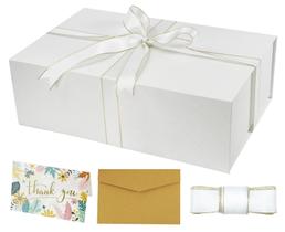 Caja de Regalo YINUOYOUJIA Grande Blanca 35x23x11 cm con Tapa Magnética