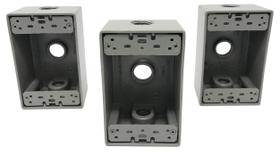Caja eléctrica estanca Sealproof de 1 módulo con 3 orificios