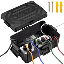 Caja Eléctrica Exterior Grande TICONN IP54 a Prueba de Salpicaduras Negra