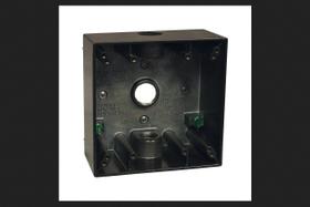 Caja eléctrica Sigma cuadrada 11,5 cm para 2 módulos resistente a la intemperie Caja eléctrica Sigma cuadrada 11,5 cm para 2 módulos resistente a la intemperie