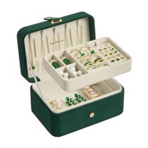 Caja Organizadora de Joyas SONGMICS Portátil de 2 Niveles 12x16x8 cm Caja Organizadora de Joyas SONGMICS Portátil de 2 Niveles 12x16x8 cm