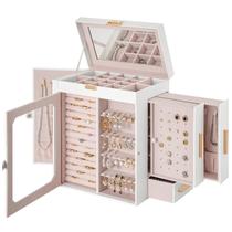 Caja para Joyas HOOBRO WT03JB04G2 Blanca 26x16x33 cm
