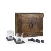 Caja para whisky para regalo LEGACY de madera de roble