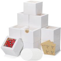 Cajas para Pasteles EQOREIIN 15x15x13 cm con Bases y Stickers Cajas para Pasteles EQOREIIN 15x15x13 cm con Bases y Stickers