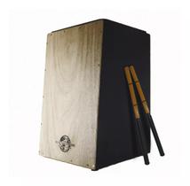 Cajon (carron) Elétrico Liso Percussionline + Vassourinhas