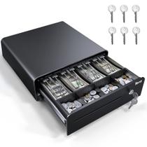 Cajón de Caja Registradora Tera 335R Apertura Automática 33x36x10 cm Negro