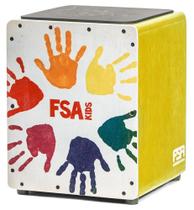 Cajón Infantil FSA Kids Series FK15 Amarelo com 32cms de Altura, Esteira Interna e Assento em E.V.A - FSA Cajóns