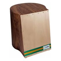 Cajon Jumbo Eletroacústico Luen Imbuia Profissional Com Esteira + 2 Microfones