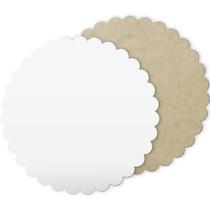 Cake Board 18cm Ondulado Em Mdf 3mm Prato Bolo Confeitaria