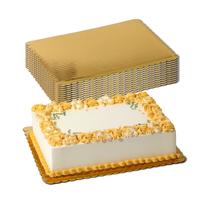 Cake Board Fit Meal Prep Gold Cardboard, 14x10 polegadas, pacote com 20