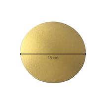 Cake board Laminado Dourado - 15 cm - 10 unidades