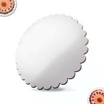 Cake Board Mdf Ondulado 32cm Branco Para Confeitaria Com 10