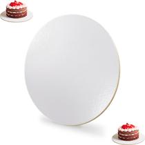 Cake Board Mdf Redondo 11cm Branco Para Confeitaria Com 10