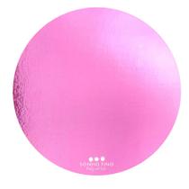 Cake Board MDF Redondo Metalizado Rosa - 01 unidade - Sonho Fino - Rizzo Cake Board MDF Redondo Metalizado Rosa - 01 unidade - Sonho Fino - Rizzo