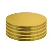 Cake Board O'Creme Gold Foil Round Cake Circles, 10", pacote com 5