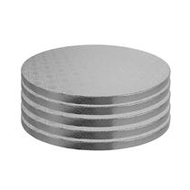 Cake Board O'Creme Silver Foil Round Cake Circles 8", pacote com 5