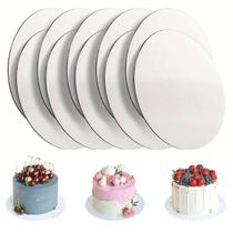 Cake Board Prato Bolo Cakeboard Branco 15Cm (10 Unid)