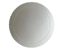 Cake Board Redondo de Papel Metalizado / Furta-cor Silver Chef