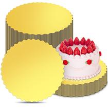 Cake Boards DGB, cartão redondo dourado de 15 cm, à prova de graxa, pacote com 25 Cake Boards DGB, cartão redondo dourado de 15 cm, à prova de graxa, pacote com 25
