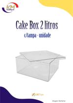 Cake Box 2 L c/tampa transparente unidade - LSC - sobremesa, bolo, confeitaria, doces (17282)