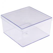Cake box cristal quadrada c/ tampa 1,5l bluestar