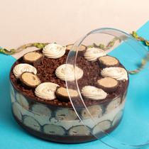 Cake Box Cristal Redonda Com Tampa Sobremesa de Natal 2L Cake Box Cristal Redonda Com Tampa Sobremesa de Natal 2L