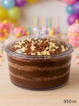 Cake Box Paris Redonda 950ml C/Tampa Transparente Acrílico Cake Box Paris Redonda 950ml C/Tampa Transparente Acrílico