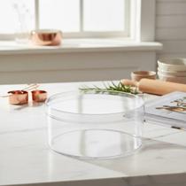 Cake Box Redonda Acrílico Cristal Tampa 500ml Sobremesa