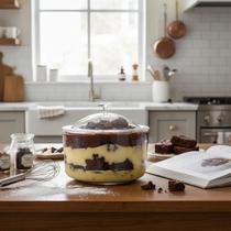 Cake Box Redonda Acrílico Tampa 1.450ml Transparente Doces Cake Box Redonda Acrílico Tampa 1.450ml Transparente Doces