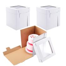 Cake Boxes Huoshange Tall for Tier Cakes 25x25x30cm, pacote com 3 Cake Boxes Huoshange Tall for Tier Cakes 25x25x30cm, pacote com 3