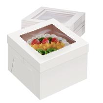 Cake Boxes Packpal, pacote com 30 unidades, 25 x 25 x 20 cm de altura e resistentes com janela