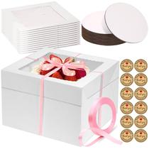 Cake Boxes Tetutor 24 peças de 30 cm com 30 x 30 x 20 cm de altura com janela Cake Boxes Tetutor 24 peças de 30 cm com 30 x 30 x 20 cm de altura com janela