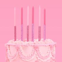 Cake Candles xo, Fetti 10 Pink Glitter Party - 10 unidades