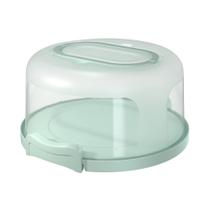 Cake Carrier Top Shelf Elements, redondo, verde, 28 cm