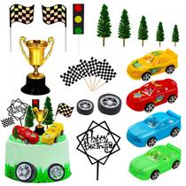 Cake Decorations MEMOVAN Racing Car 38 unidades para aniversário de meninos