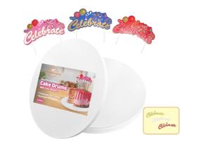Cake Drums Golden Bakery Family, redondo branco de 10 polegadas (pacote com 3)