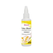 Cake paint corante p/ decoração c/ pincel amarelo 20ml- mago Cake paint corante p/ decoração c/ pincel amarelo 20ml- mago