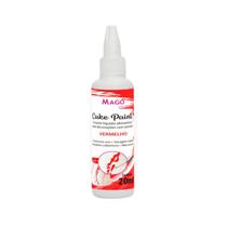 Cake paint corante p/ decoração c/ pincel vermelho 20ml-mago